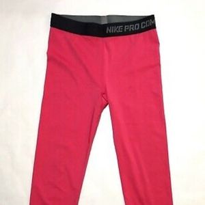 Nike Pro Combat Dri-Fit Cropped Leggings - Pink